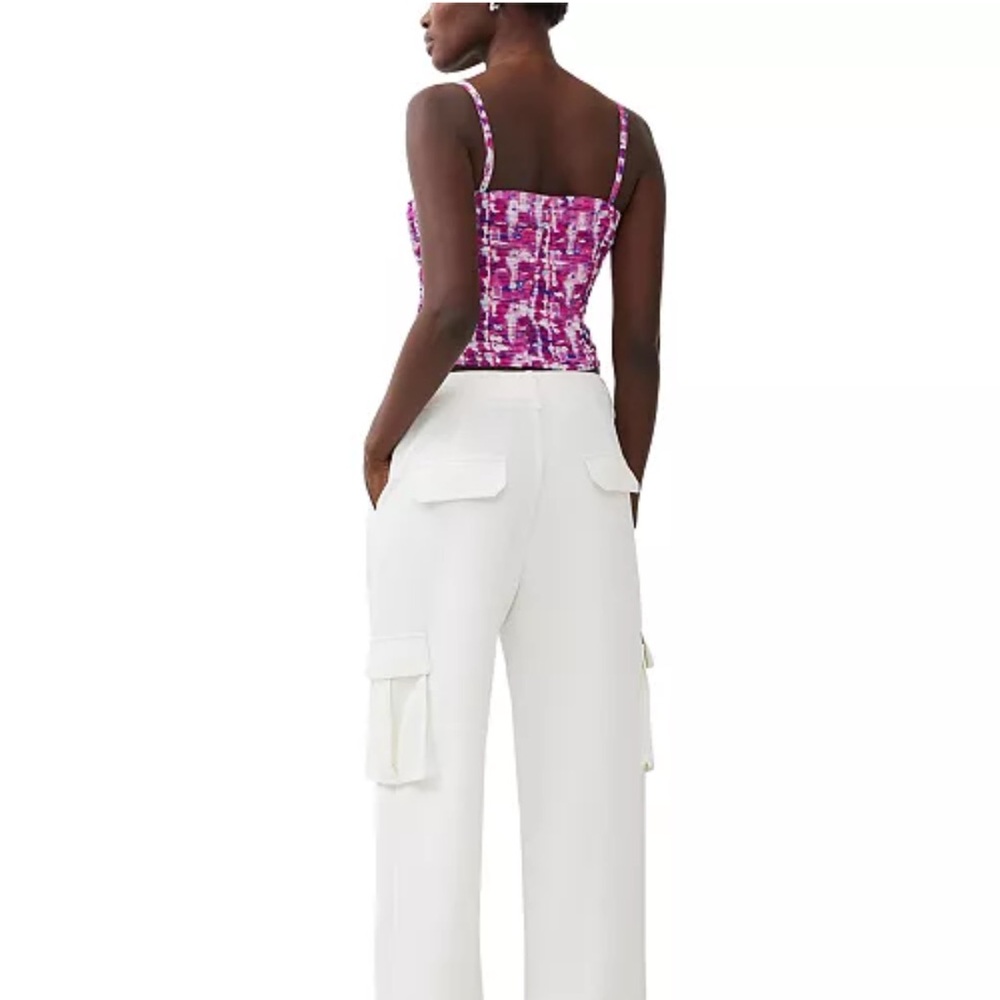 French Connection Aria Faris Ruffle Trim Top New With Tags Size US 6 Pink Small - Picture 5 of 12
